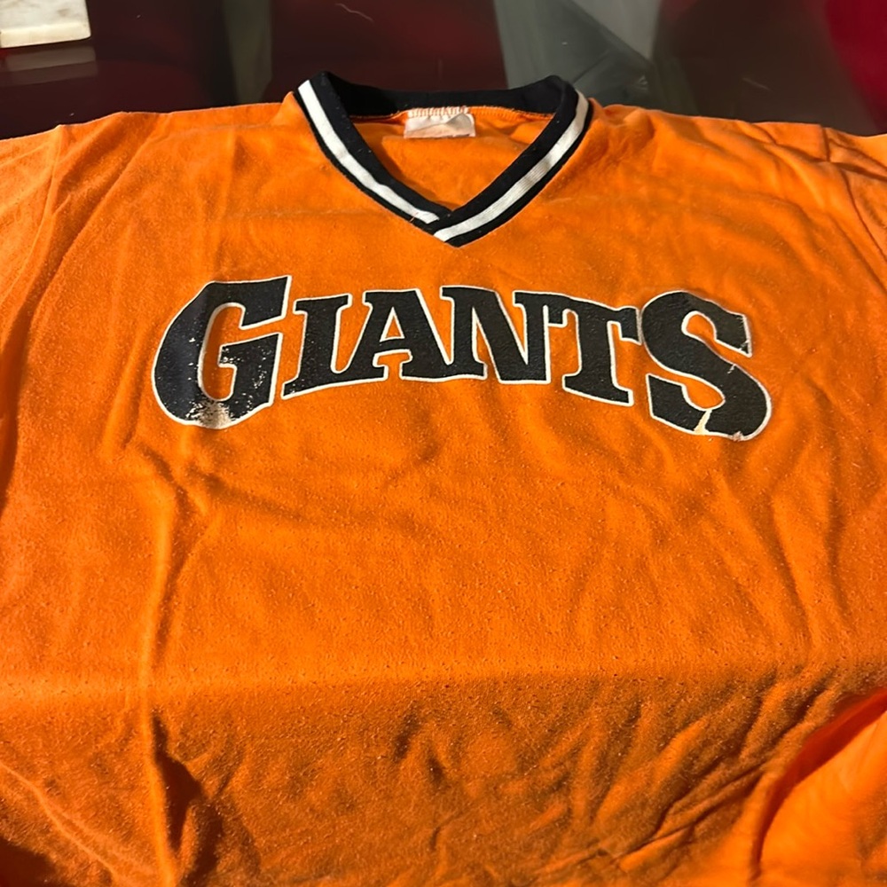 Orange youth Giants cotton T-shirt size L